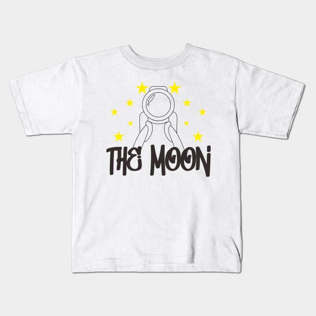 the moon Kids T-Shirt by ndhfa